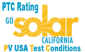 PTC solar panel rating